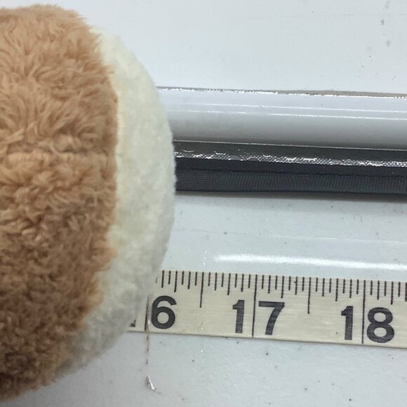 Vtg Easter Brown Plush Bunny Stuffed Animal 16” Pink Polka Dot Bow Commonwealth - Picture 6 of 6